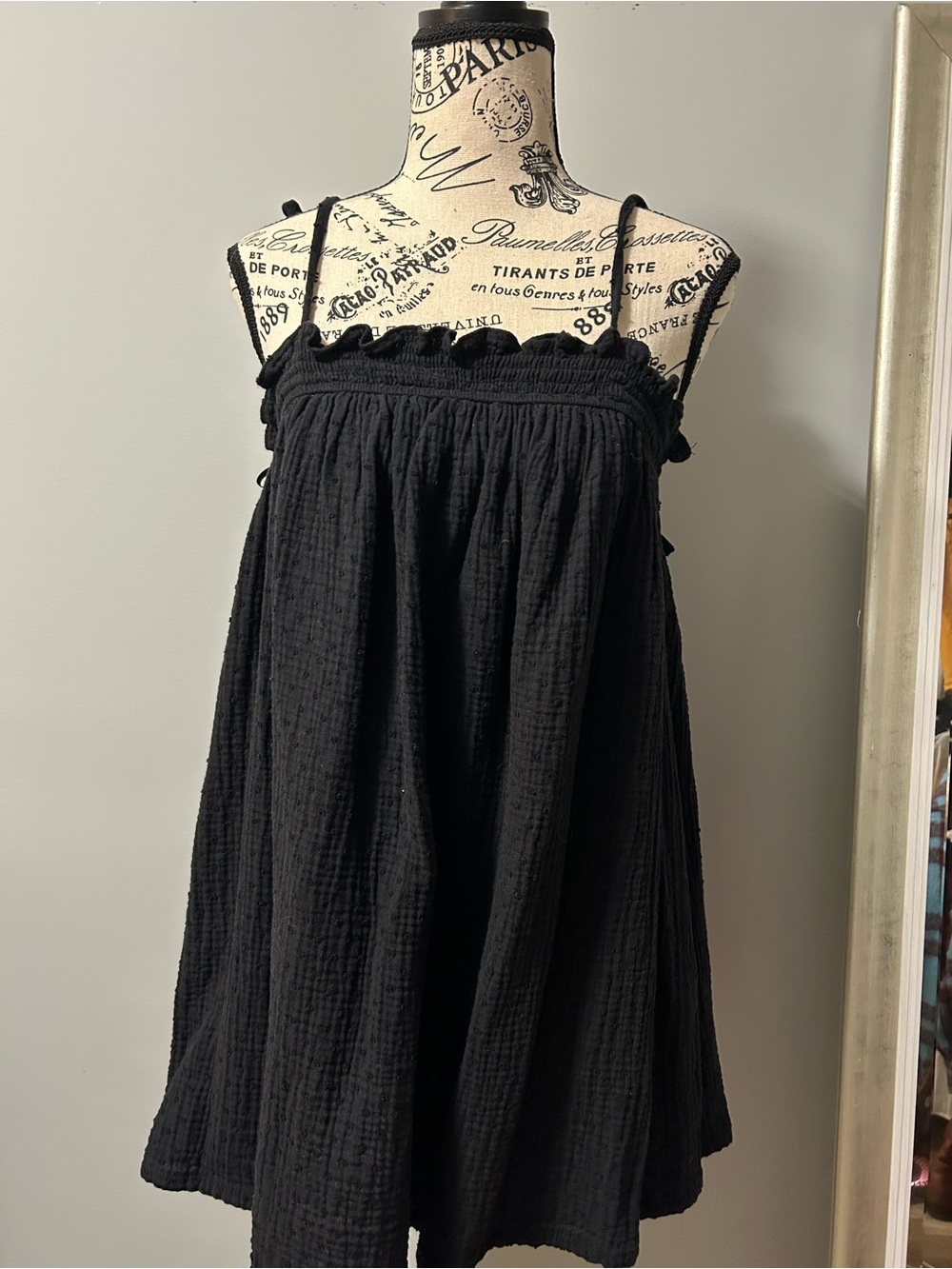 FOREVER 21 Black Sundress with Ruffle Trim